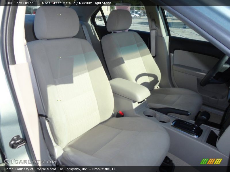 Moss Green Metallic / Medium Light Stone 2008 Ford Fusion SE