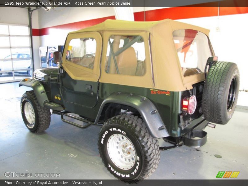 Moss Green Pearl / Spice Beige 1995 Jeep Wrangler Rio Grande 4x4