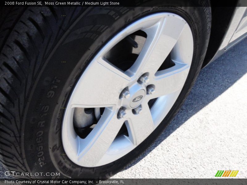 Moss Green Metallic / Medium Light Stone 2008 Ford Fusion SE
