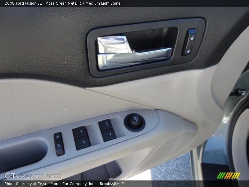Moss Green Metallic / Medium Light Stone 2008 Ford Fusion SE