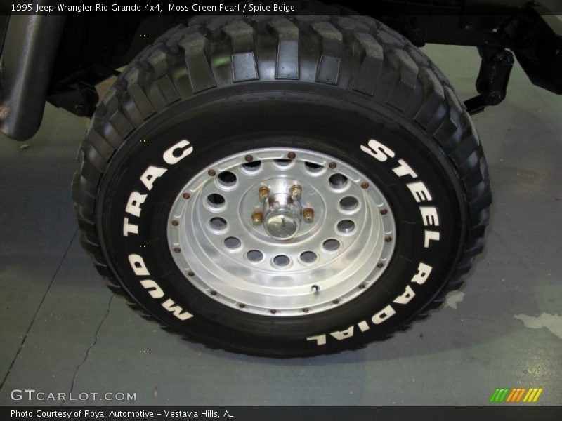 Moss Green Pearl / Spice Beige 1995 Jeep Wrangler Rio Grande 4x4