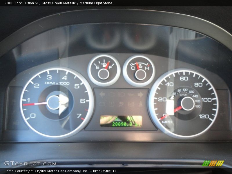 Moss Green Metallic / Medium Light Stone 2008 Ford Fusion SE
