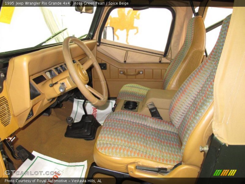 Moss Green Pearl / Spice Beige 1995 Jeep Wrangler Rio Grande 4x4