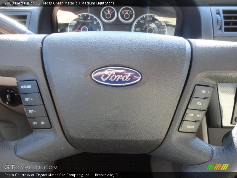 Moss Green Metallic / Medium Light Stone 2008 Ford Fusion SE