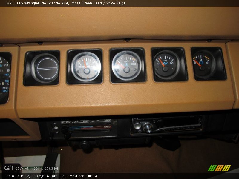 Moss Green Pearl / Spice Beige 1995 Jeep Wrangler Rio Grande 4x4