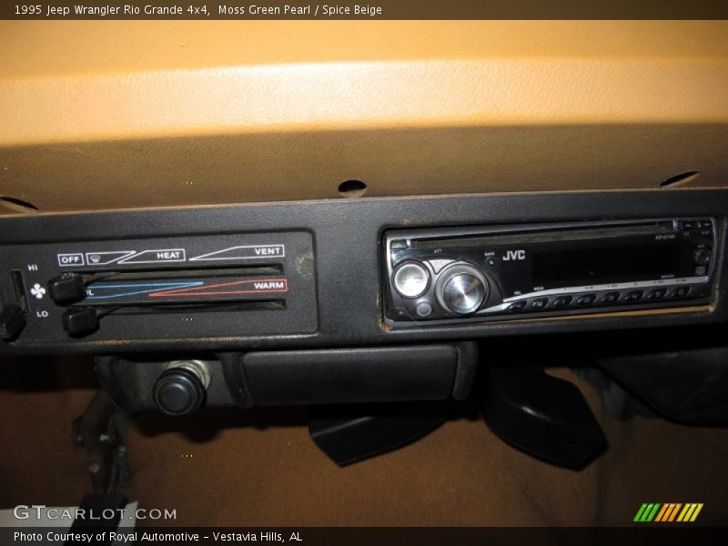 Moss Green Pearl / Spice Beige 1995 Jeep Wrangler Rio Grande 4x4