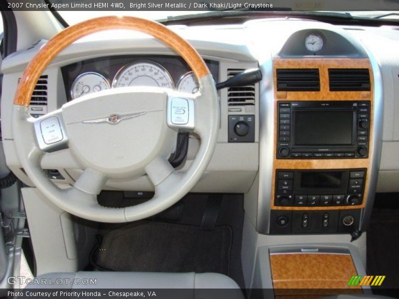 Bright Silver Metallic / Dark Khaki/Light Graystone 2007 Chrysler Aspen Limited HEMI 4WD