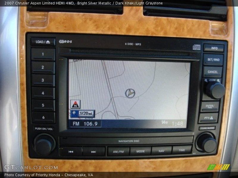 Bright Silver Metallic / Dark Khaki/Light Graystone 2007 Chrysler Aspen Limited HEMI 4WD