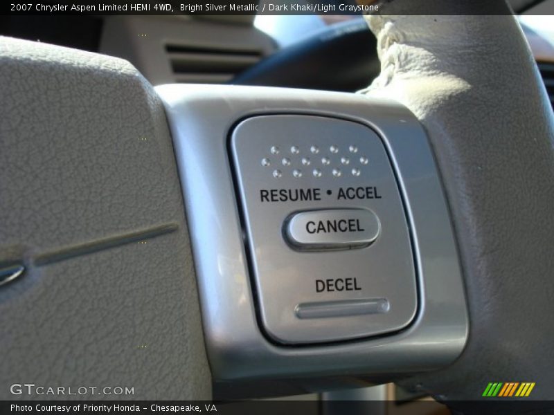 Bright Silver Metallic / Dark Khaki/Light Graystone 2007 Chrysler Aspen Limited HEMI 4WD