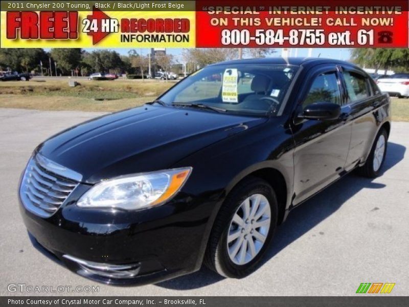 Black / Black/Light Frost Beige 2011 Chrysler 200 Touring