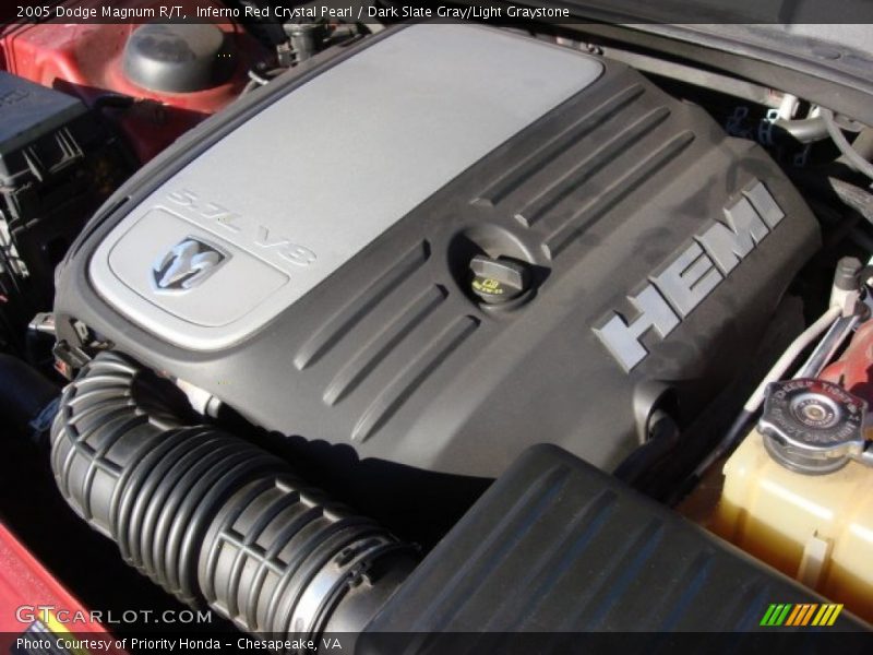 Inferno Red Crystal Pearl / Dark Slate Gray/Light Graystone 2005 Dodge Magnum R/T