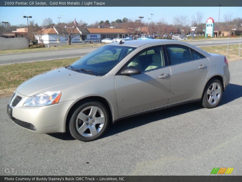 Gold Mist Metallic / Light Taupe 2009 Pontiac G6 Sedan