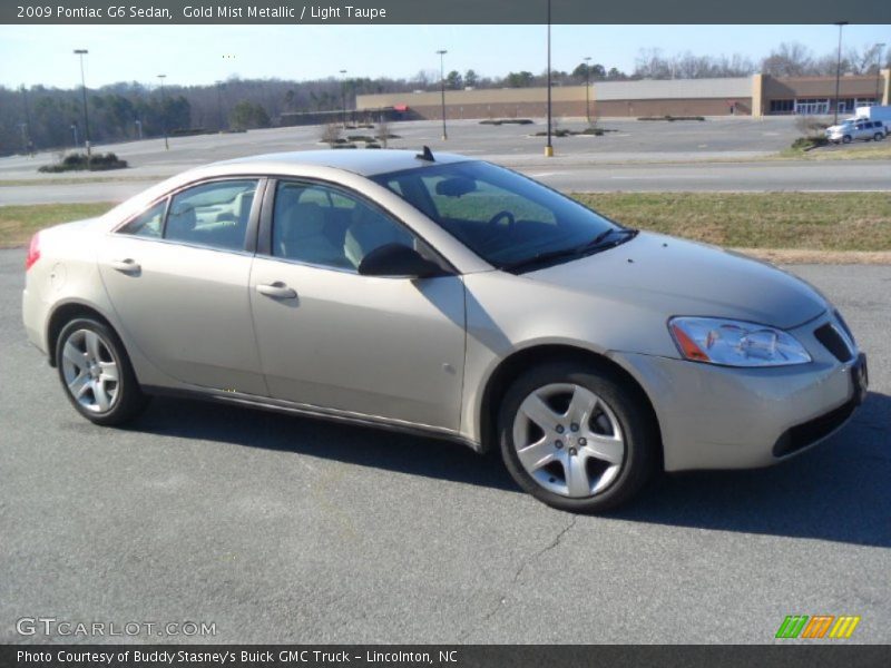 Gold Mist Metallic / Light Taupe 2009 Pontiac G6 Sedan