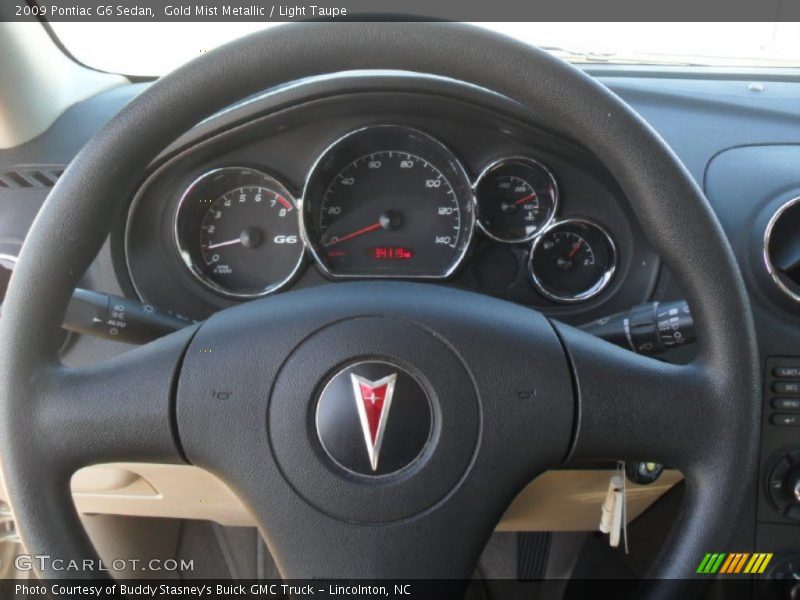Gold Mist Metallic / Light Taupe 2009 Pontiac G6 Sedan