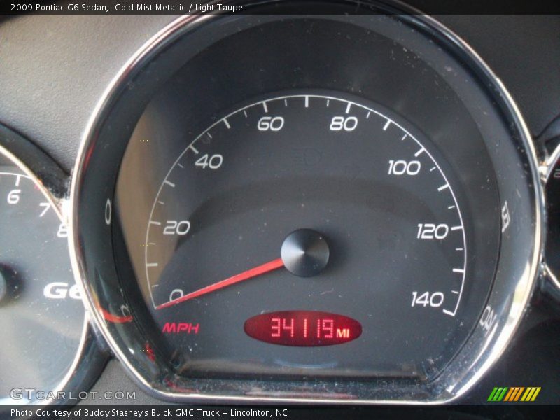 Gold Mist Metallic / Light Taupe 2009 Pontiac G6 Sedan