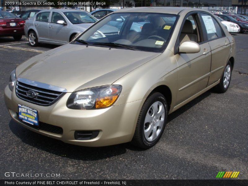 Sand Beige Metallic / Beige 2009 Kia Spectra EX Sedan