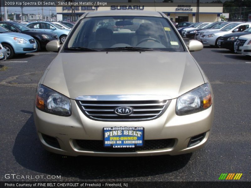 Sand Beige Metallic / Beige 2009 Kia Spectra EX Sedan