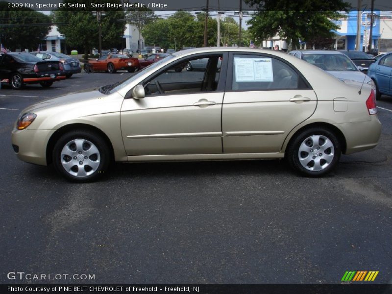 Sand Beige Metallic / Beige 2009 Kia Spectra EX Sedan