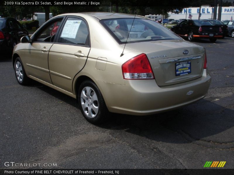 Sand Beige Metallic / Beige 2009 Kia Spectra EX Sedan