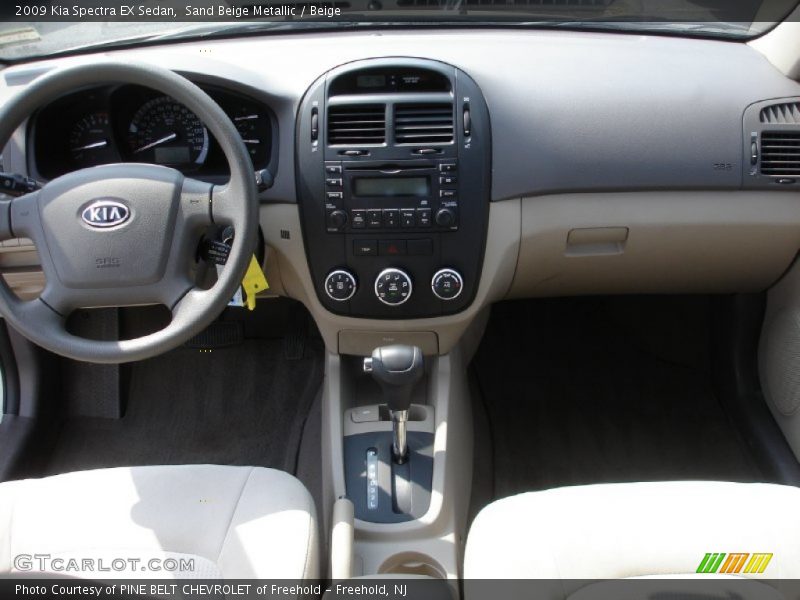 Sand Beige Metallic / Beige 2009 Kia Spectra EX Sedan