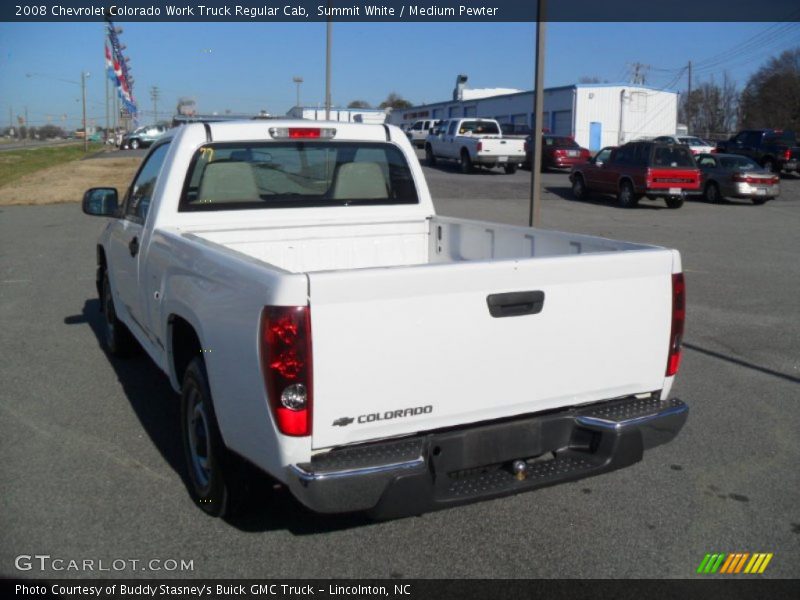 Summit White / Medium Pewter 2008 Chevrolet Colorado Work Truck Regular Cab