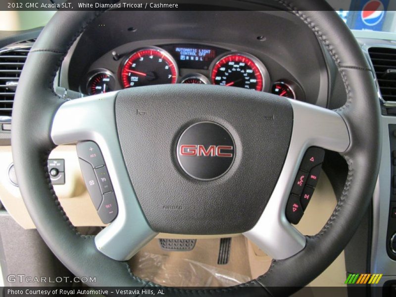 White Diamond Tricoat / Cashmere 2012 GMC Acadia SLT