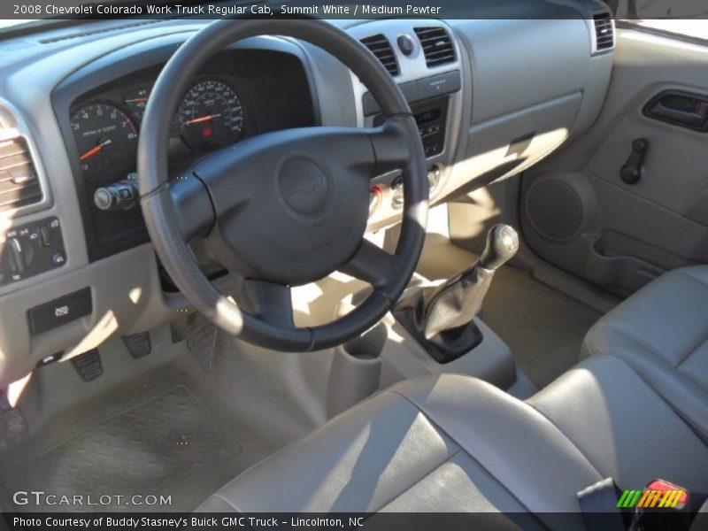 Medium Pewter Interior - 2008 Colorado Work Truck Regular Cab 