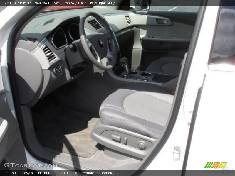 White / Dark Gray/Light Gray 2011 Chevrolet Traverse LT AWD