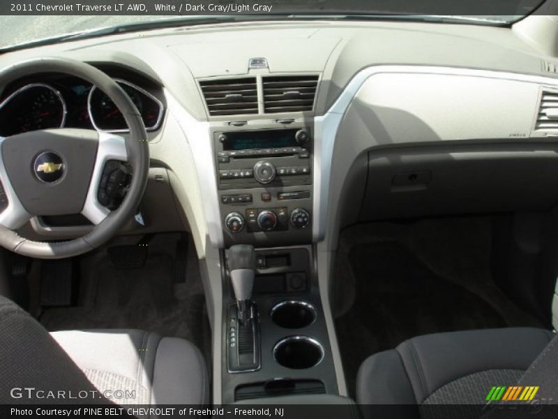 White / Dark Gray/Light Gray 2011 Chevrolet Traverse LT AWD