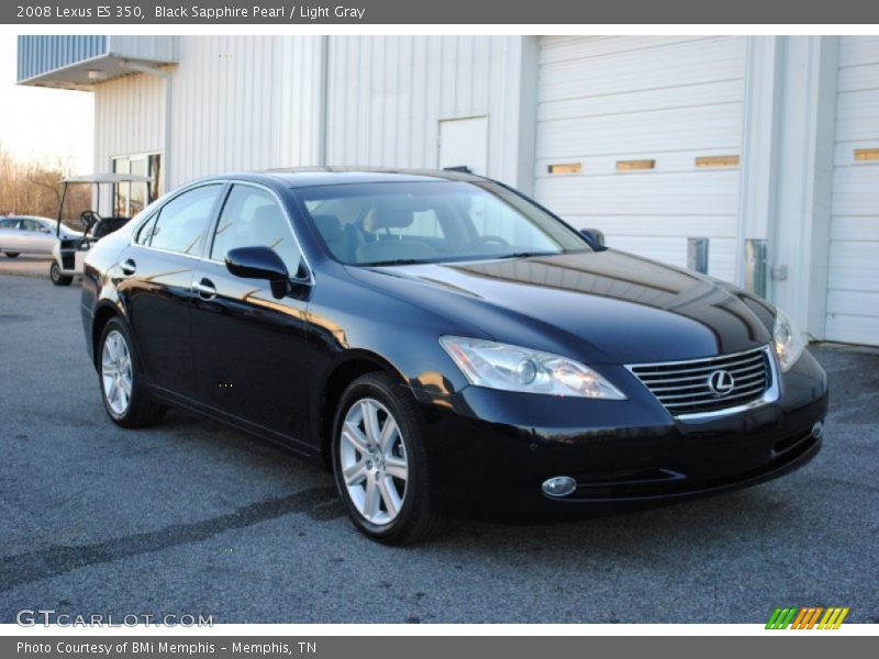 Black Sapphire Pearl / Light Gray 2008 Lexus ES 350