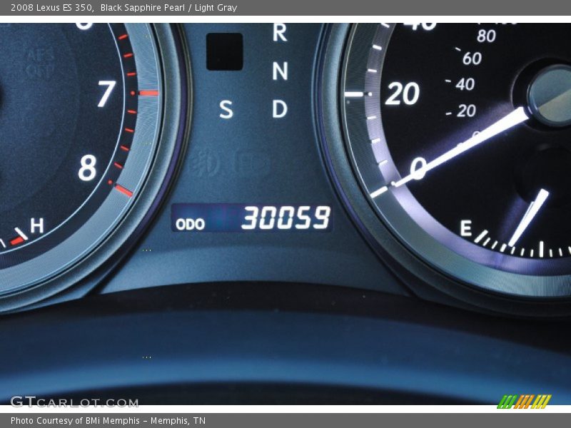 Black Sapphire Pearl / Light Gray 2008 Lexus ES 350