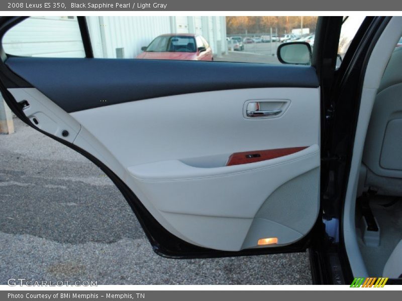 Black Sapphire Pearl / Light Gray 2008 Lexus ES 350