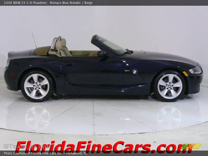 Monaco Blue Metallic / Beige 2006 BMW Z4 3.0i Roadster