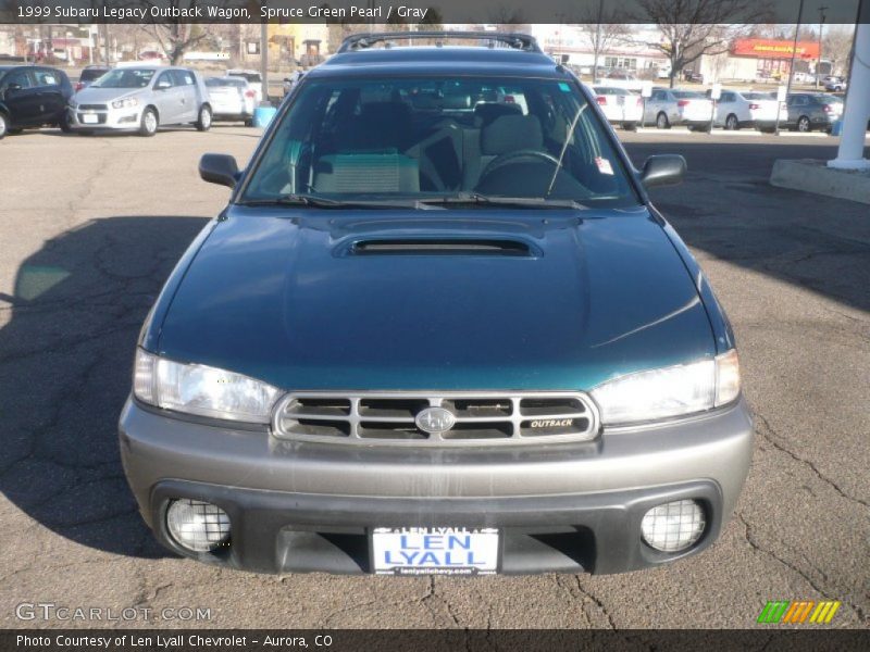 Spruce Green Pearl / Gray 1999 Subaru Legacy Outback Wagon