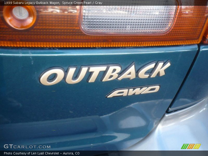 Spruce Green Pearl / Gray 1999 Subaru Legacy Outback Wagon