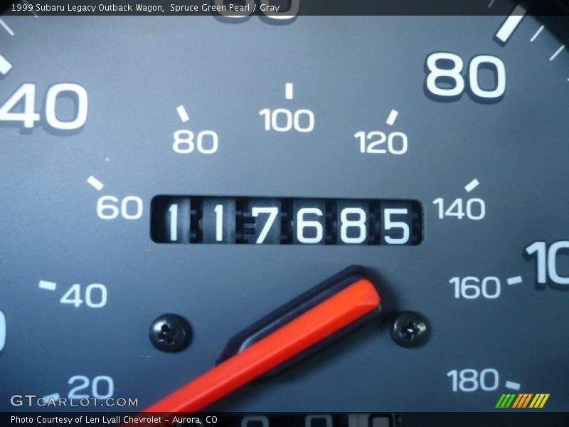 Spruce Green Pearl / Gray 1999 Subaru Legacy Outback Wagon