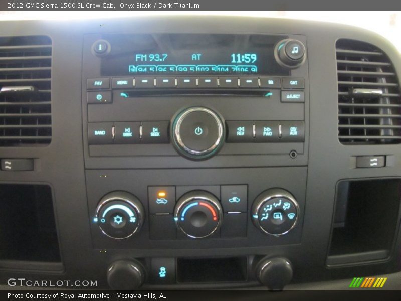 Controls of 2012 Sierra 1500 SL Crew Cab
