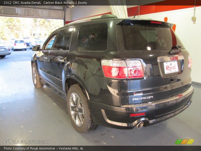 Carbon Black Metallic / Ebony 2012 GMC Acadia Denali