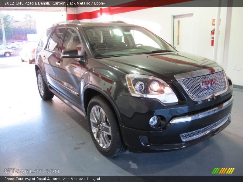 Carbon Black Metallic / Ebony 2012 GMC Acadia Denali