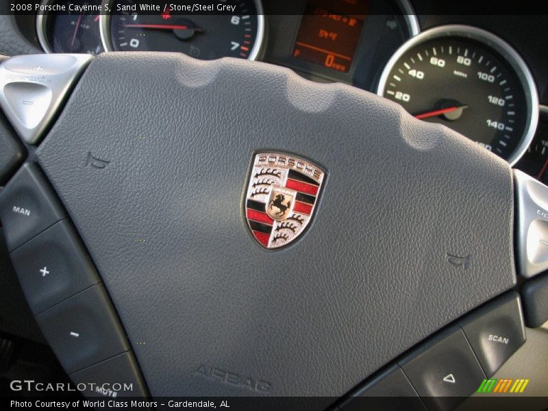 Sand White / Stone/Steel Grey 2008 Porsche Cayenne S