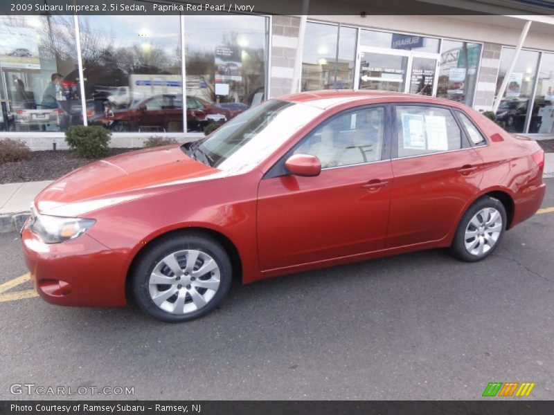 Paprika Red Pearl / Ivory 2009 Subaru Impreza 2.5i Sedan