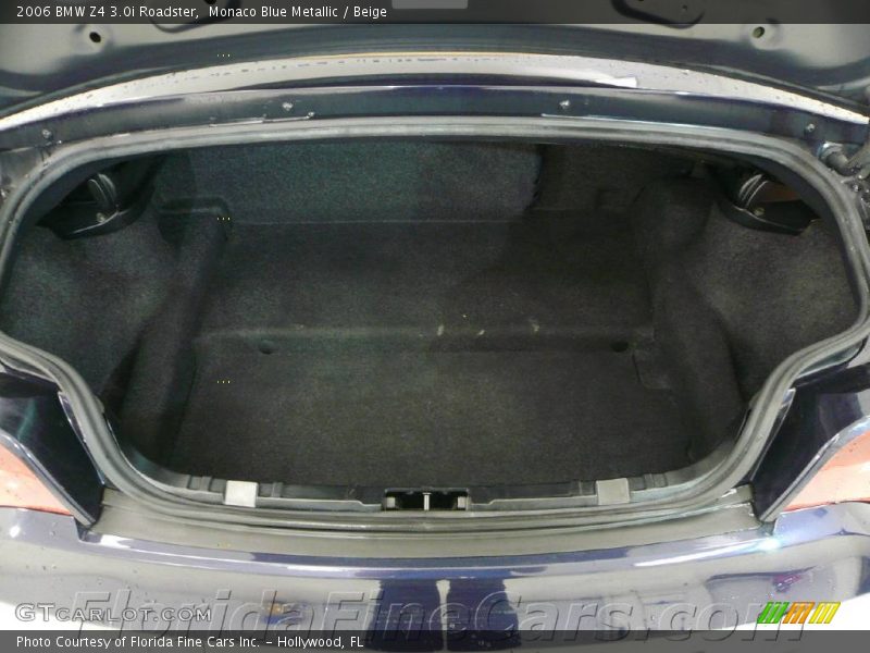 Monaco Blue Metallic / Beige 2006 BMW Z4 3.0i Roadster