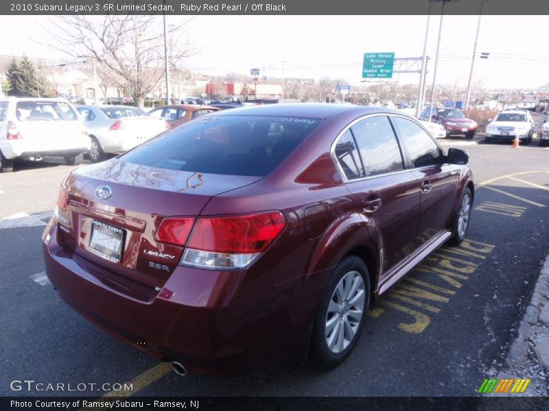 Ruby Red Pearl / Off Black 2010 Subaru Legacy 3.6R Limited Sedan
