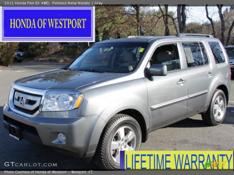 Polished Metal Metallic / Gray 2011 Honda Pilot EX 4WD