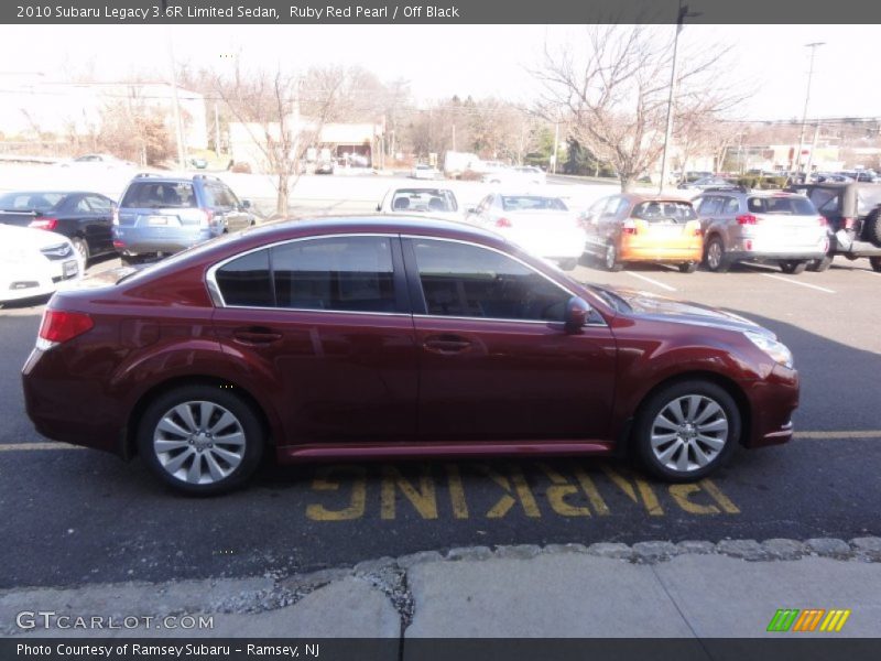 Ruby Red Pearl / Off Black 2010 Subaru Legacy 3.6R Limited Sedan