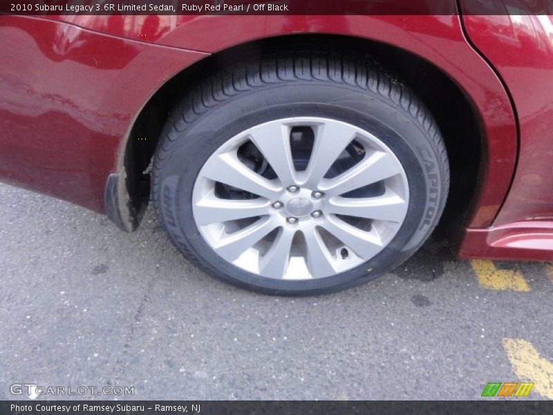 Ruby Red Pearl / Off Black 2010 Subaru Legacy 3.6R Limited Sedan