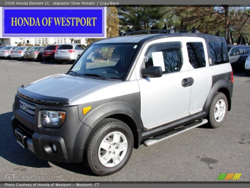 Alabaster Silver Metallic / Gray/Black 2008 Honda Element LX