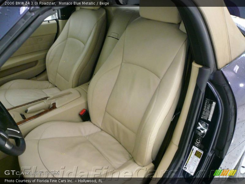 Monaco Blue Metallic / Beige 2006 BMW Z4 3.0i Roadster
