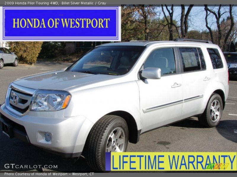 Billet Silver Metallic / Gray 2009 Honda Pilot Touring 4WD