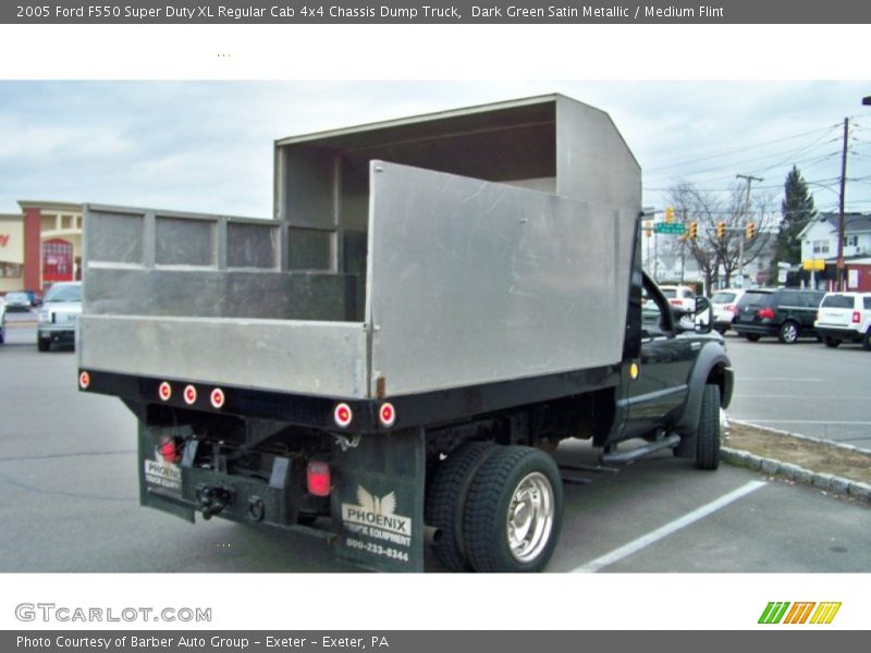 Dark Green Satin Metallic / Medium Flint 2005 Ford F550 Super Duty XL Regular Cab 4x4 Chassis Dump Truck